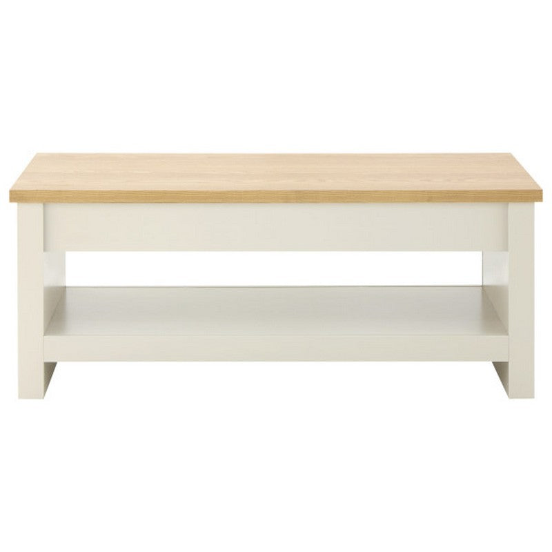 Lancaster Extending Coffee Table Cream 1 Shelf 105cm