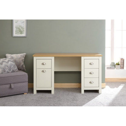 Lancaster Desk Cream 4 Drawers 1 Door