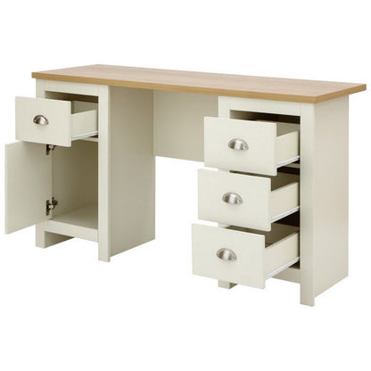 Lancaster Desk Cream 4 Drawers 1 Door