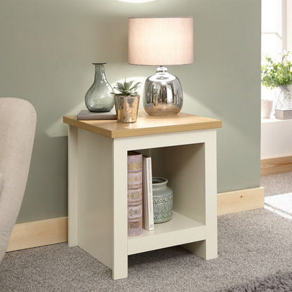 Lancaster Side Table Cream 1 Shelf