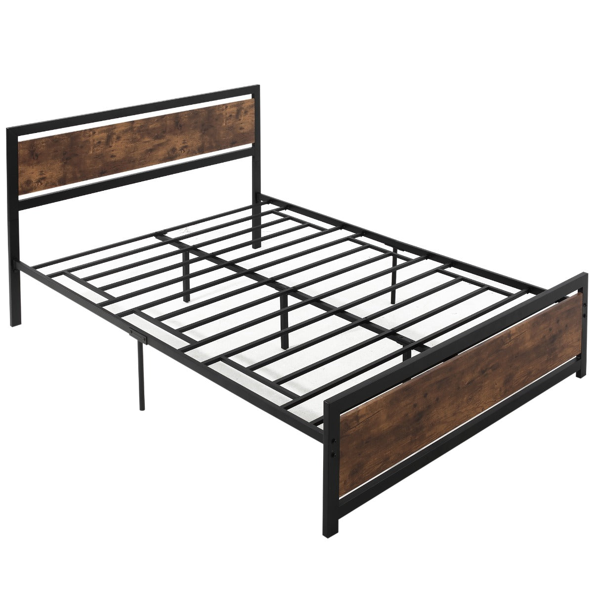 Homcom King Size Industrial-Style Metal Bed Frame