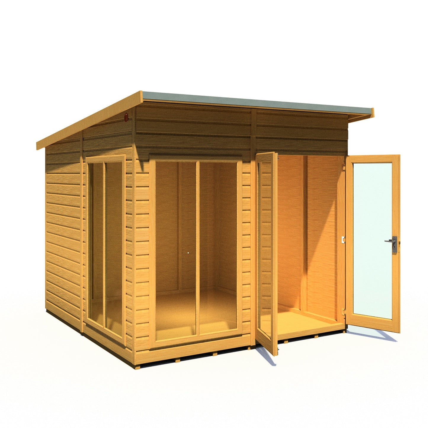 Shire Lela 8' 1" x 7' 9" Pent Summerhouse - Premium Dip Treated Shiplap