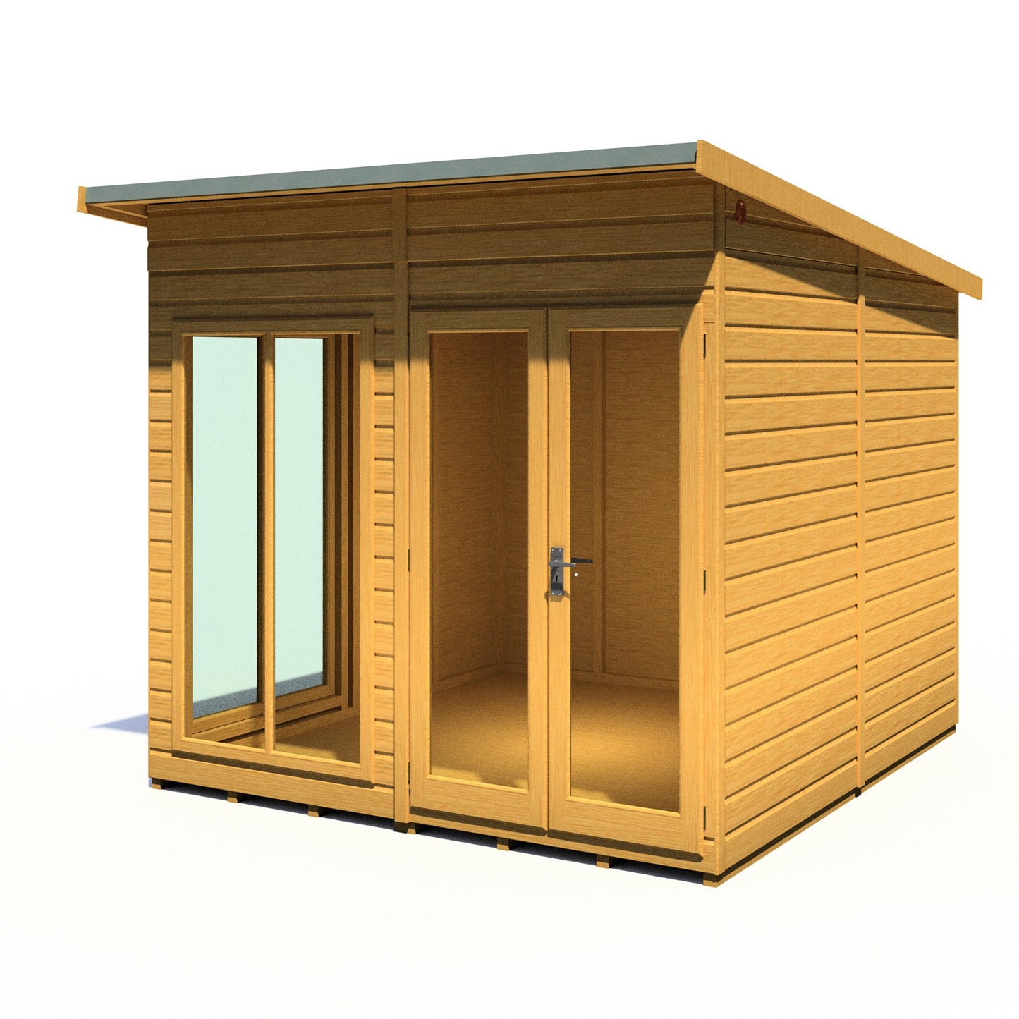 Shire Lela 8' 1" x 7' 9" Pent Summerhouse - Premium Dip Treated Shiplap