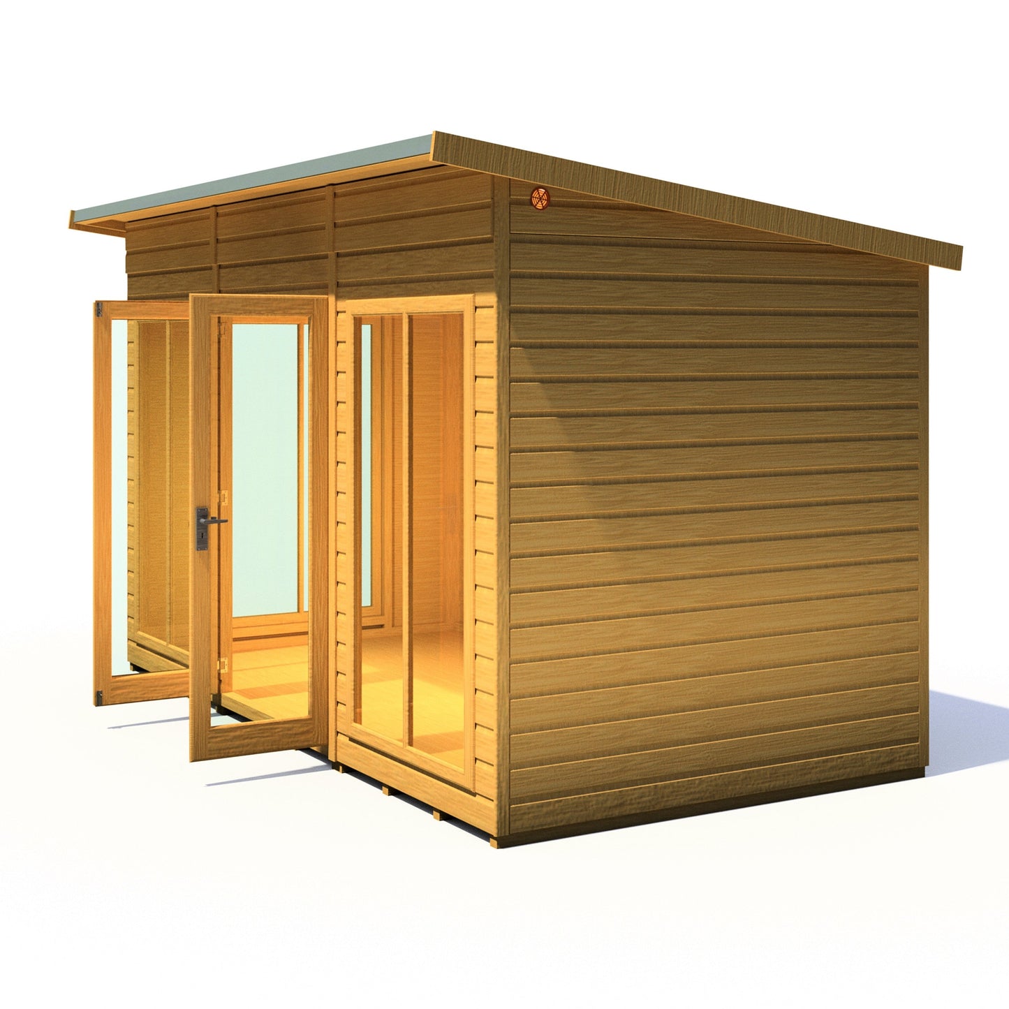 Shire Lela 6' 1" x 11' 8" Pent Summerhouse - Premium Dip Treated Shiplap