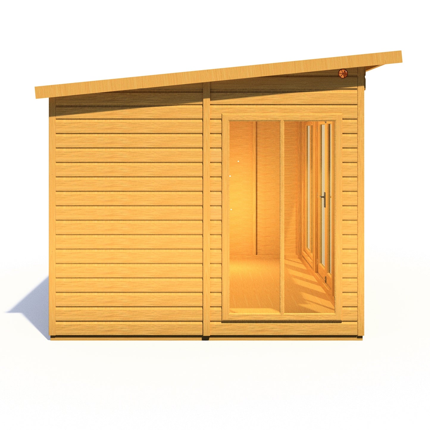 Shire Lela 8' 1" x 11' 8" Pent Summerhouse - Premium Dip Treated Shiplap