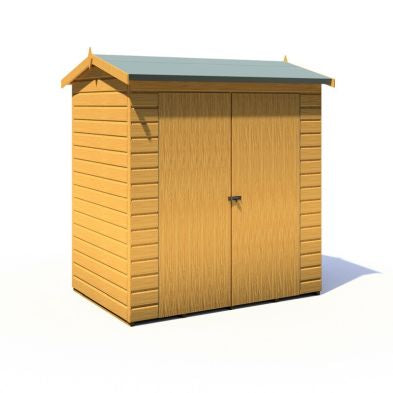 Shire Lewis 4' 5" x 6' 3" Reverse Apex Shed - Classic Coated Shiplap