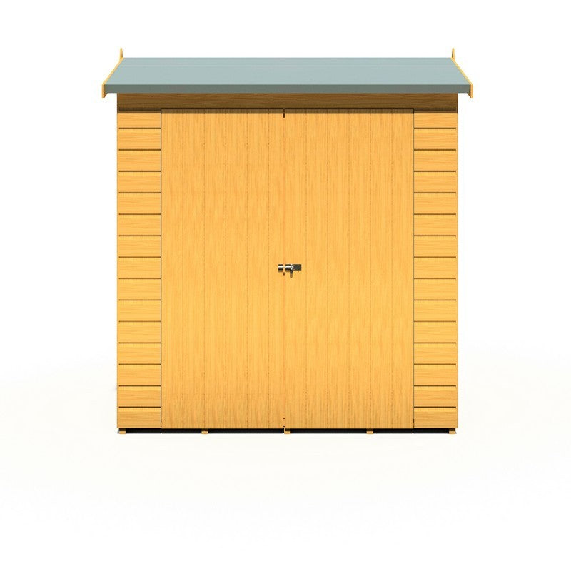 Shire Lewis 4' 5" x 6' 3" Reverse Apex Shed - Classic Coated Shiplap