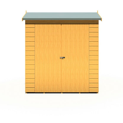 Shire Lewis 4' 5" x 6' 3" Reverse Apex Shed - Classic Coated Shiplap