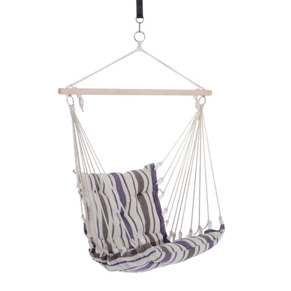 Outsunny Outdoor Hanging Rope Chair with Soft Padded Seat & Backrest