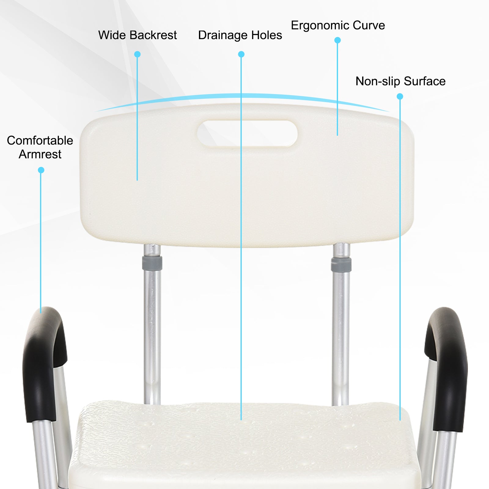 Homcom Adjustable Shower Bench