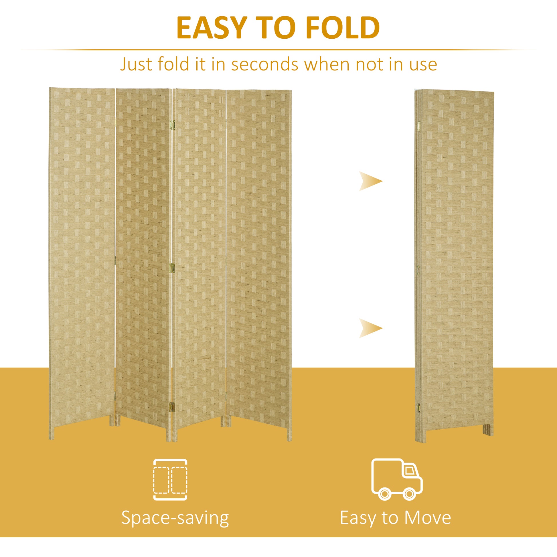 Homcom 4-Panel Room Dividers