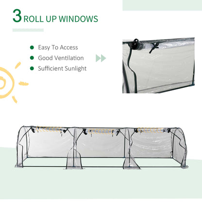 Outsunny Portable Steel Frame Mini Greenhouse