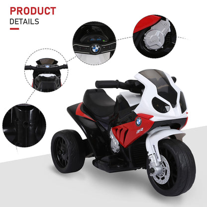 Homcom Electric Motorbike for Kids Ride on BMW Motorbike W/Headlights and Music