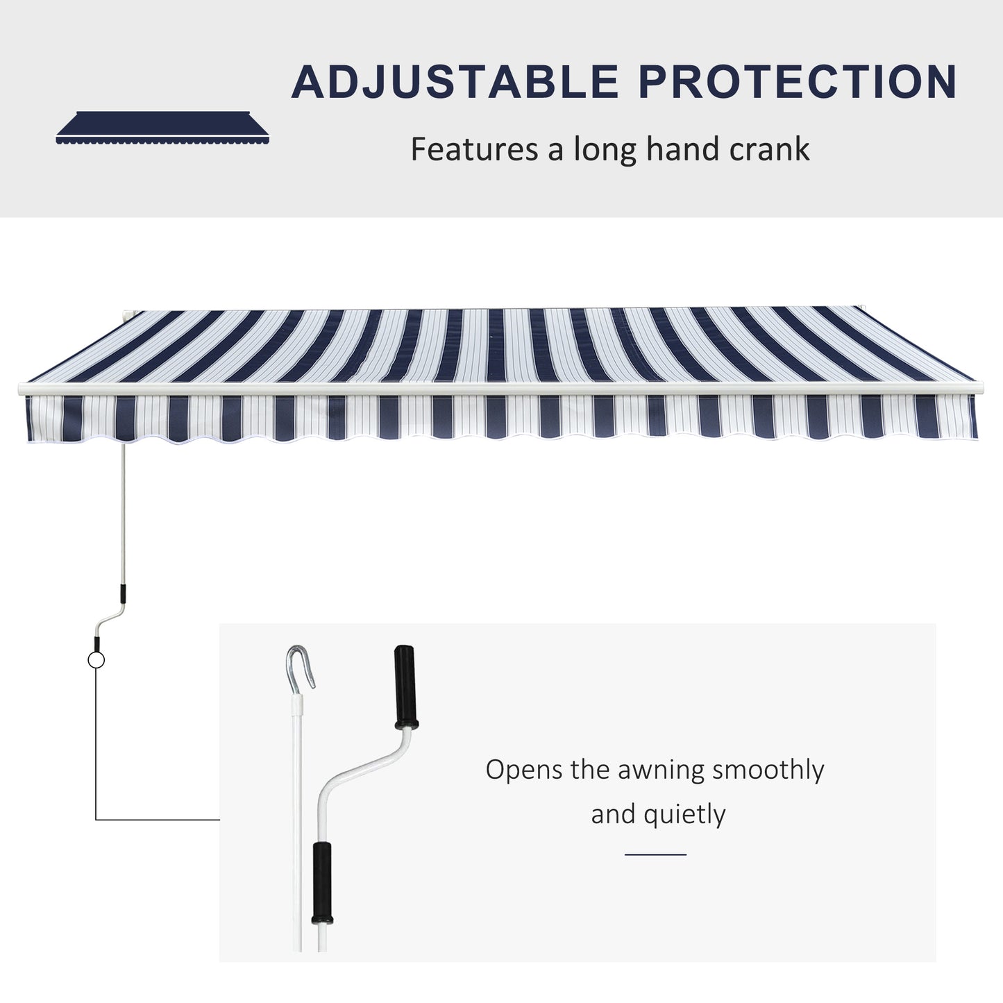 Outsunny Manual Retractable Awning