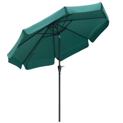 Outsunny 2.66m Patio Umbrella Garden Parasol Outdoor Sun Shade Table Umbrella with Ruffles