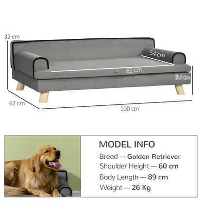 PawHut Dog Sofa with Legs Water-resistant Fabric