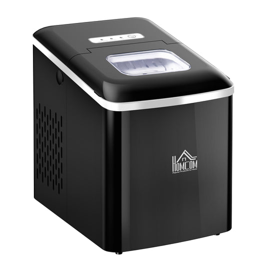 130W 2L 15 Minute Ice Machine Black by Homcom