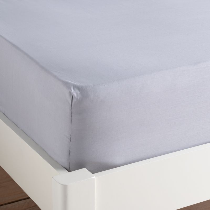 Hamilton McBride Single Silver Fitted Sheet