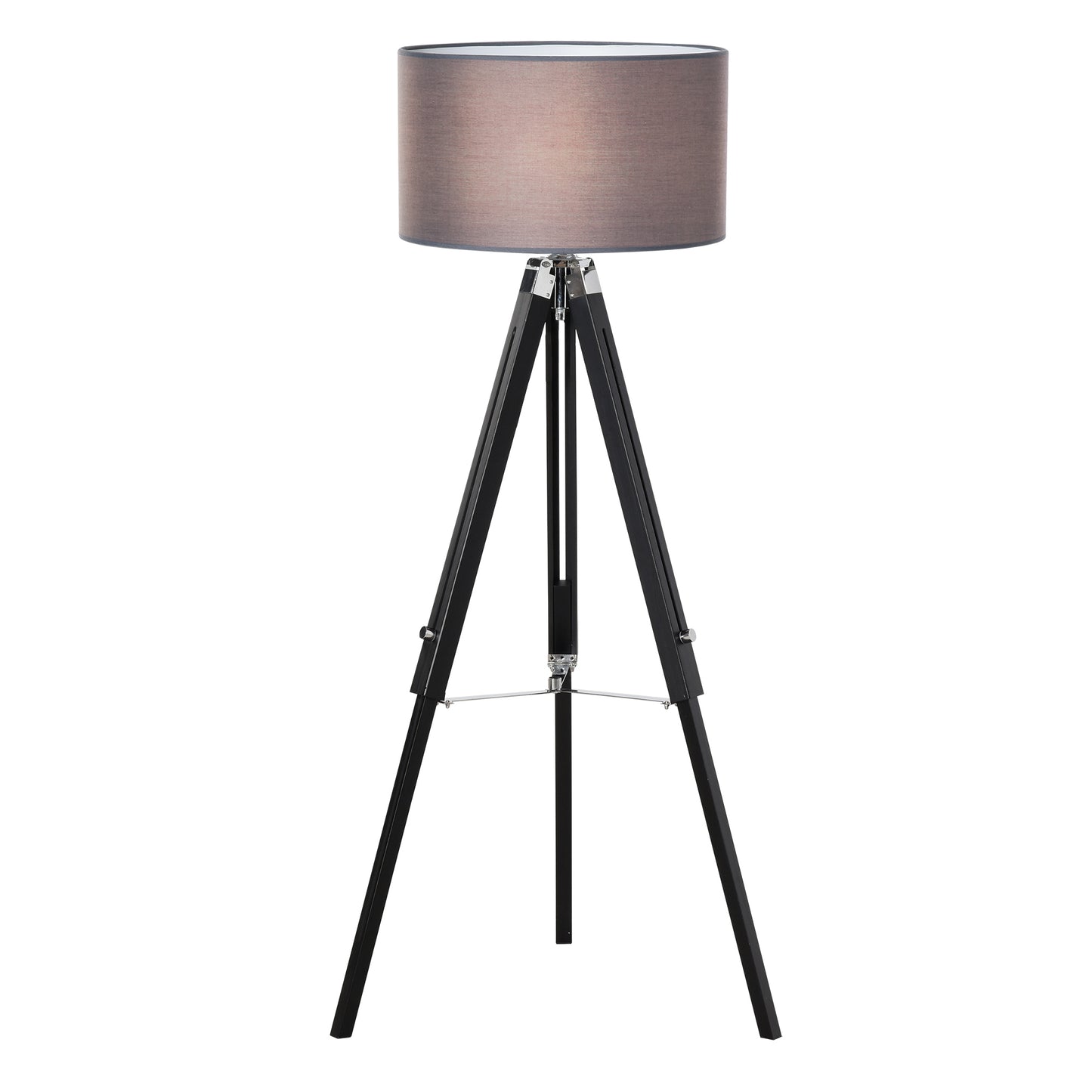 Homcom Modern Tripod Floor Lamps for Living Room with Fabric Lampshade