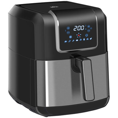 1700W 6.5L Air Fryer 8 Presets With Digital Display Black & Grey by Homcom