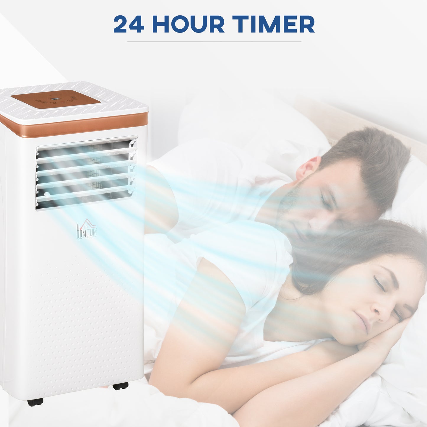 A Rated 7,000 BTU Portable Air Conditioner With Remote & 24 Hour Timer by Homcom