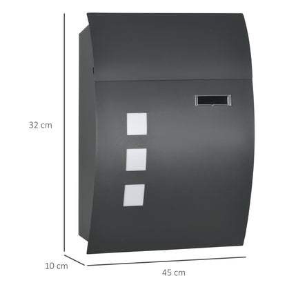 Homcom Wall Mounted Letter Box