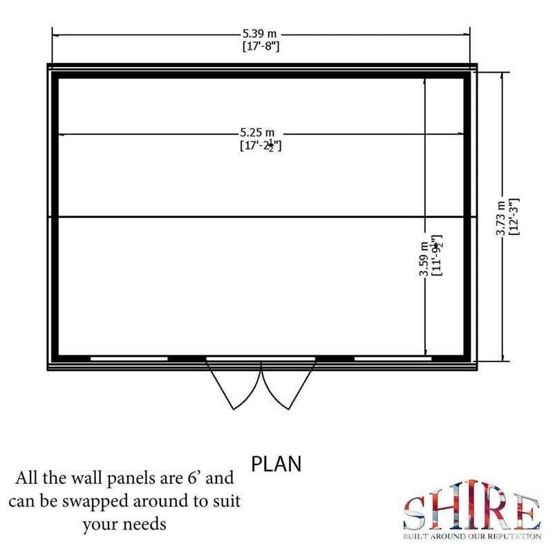 Shire Mammoth 18' 1" x 12' 11" Apex Shed - Premium Coated Shiplap