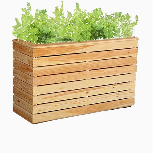 Garden Planter Larch Rectangular Marta by Shire - 80cm