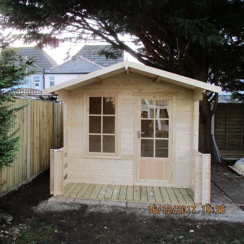 Shire Maulden 9' x 9' Apex Log Cabin - Budget 19mm Cladding Tongue & Groove