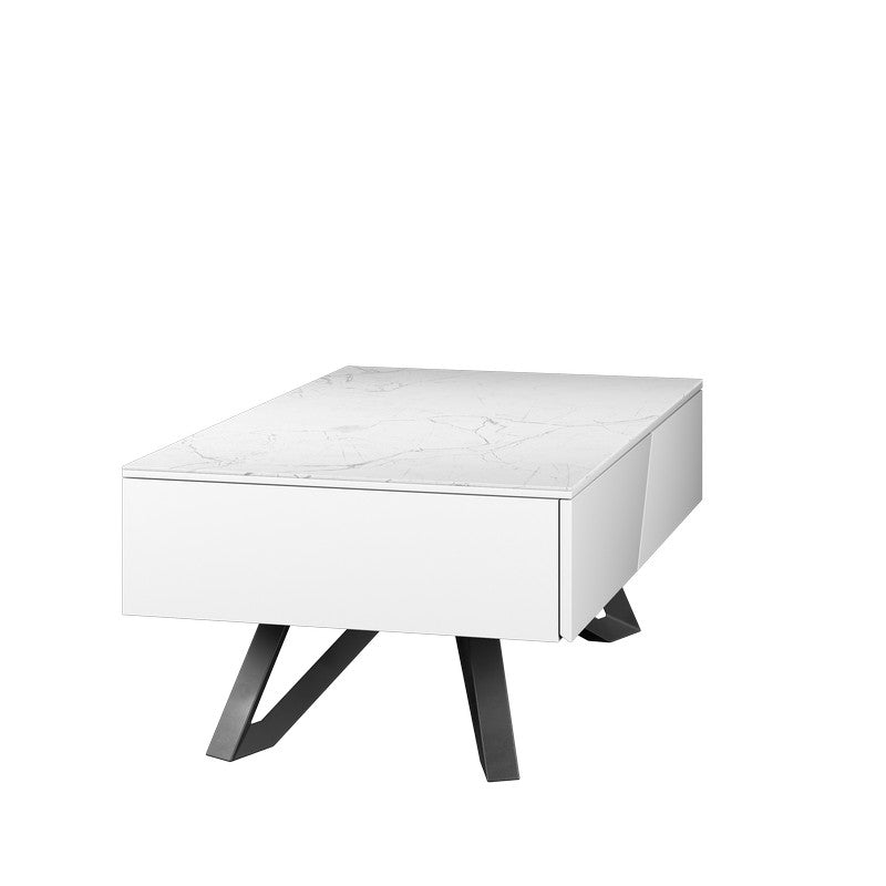 Weston Coffee Table White 1 Drawer