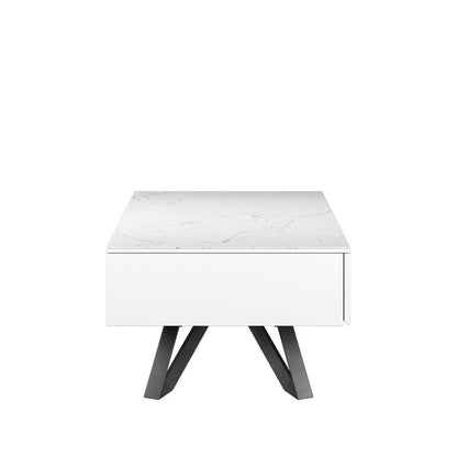 Weston Coffee Table White 1 Drawer