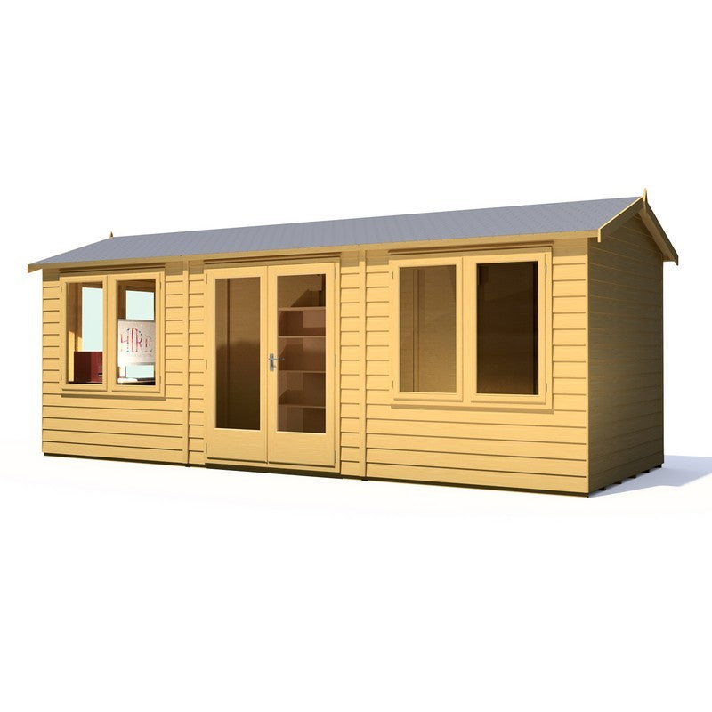 Shire Melrose 7' 10" x 19' 7" Reverse Apex Garden Office - Premium Coated Overlap