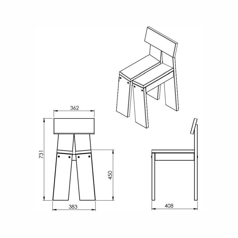 V-Fro Chair - Grey by EKJU