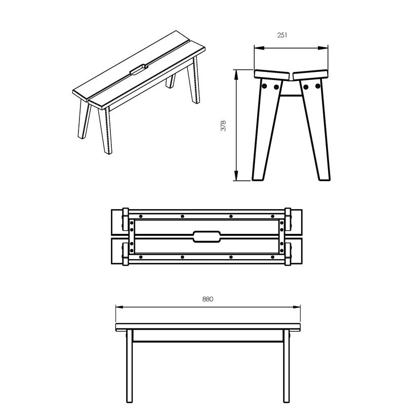 V-Fro Table - Grey by EKJU