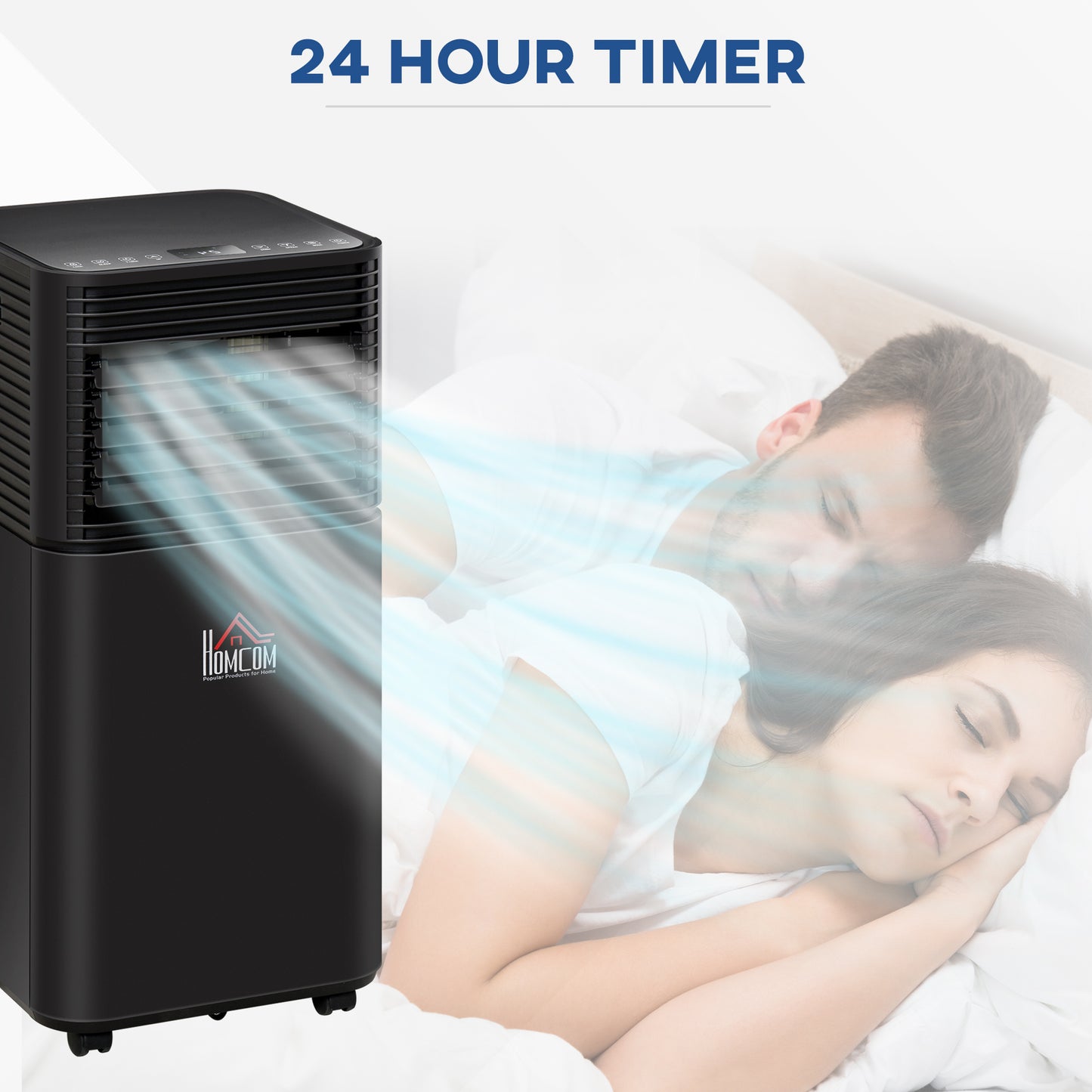 A Rated 8,000 BTU 4-In-1 Portable Dehumindifier With Remote & 24 Hour Timer by Homcom