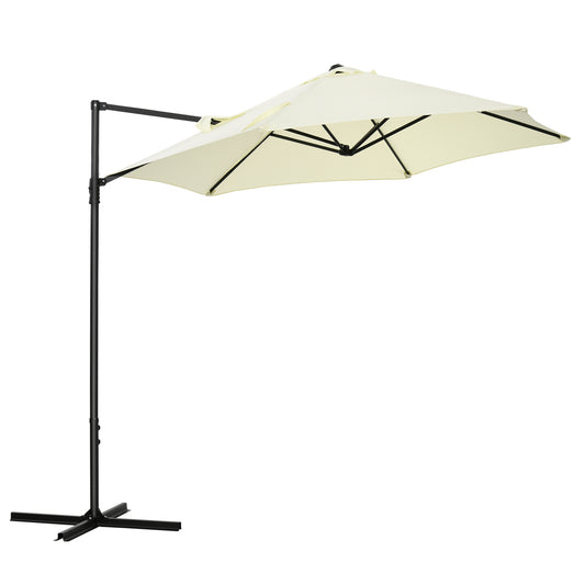 Outsunny 2.5M Garden Cantilever Parasol with 360° Rotation