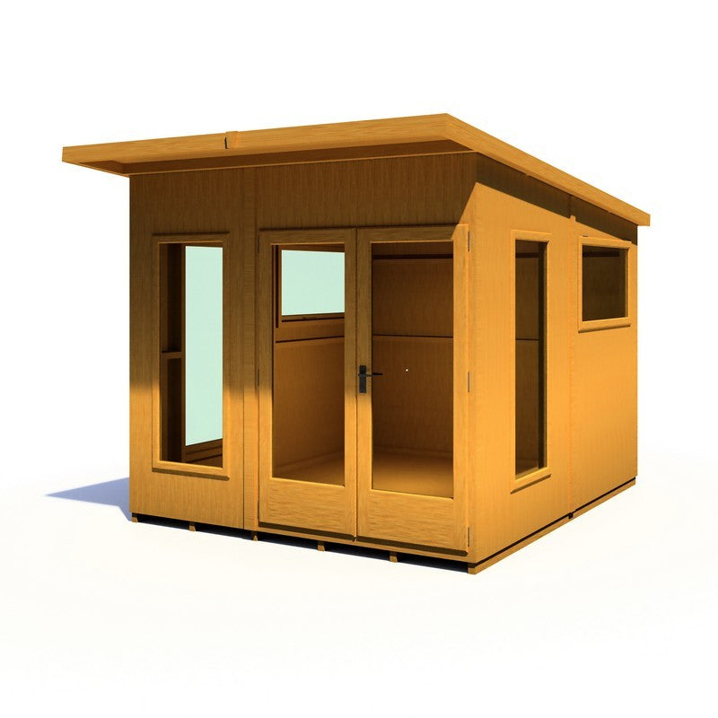 Shire Miami 9' 9" x 8' 4" Pent Summerhouse - Premium Dip Treated Shiplap