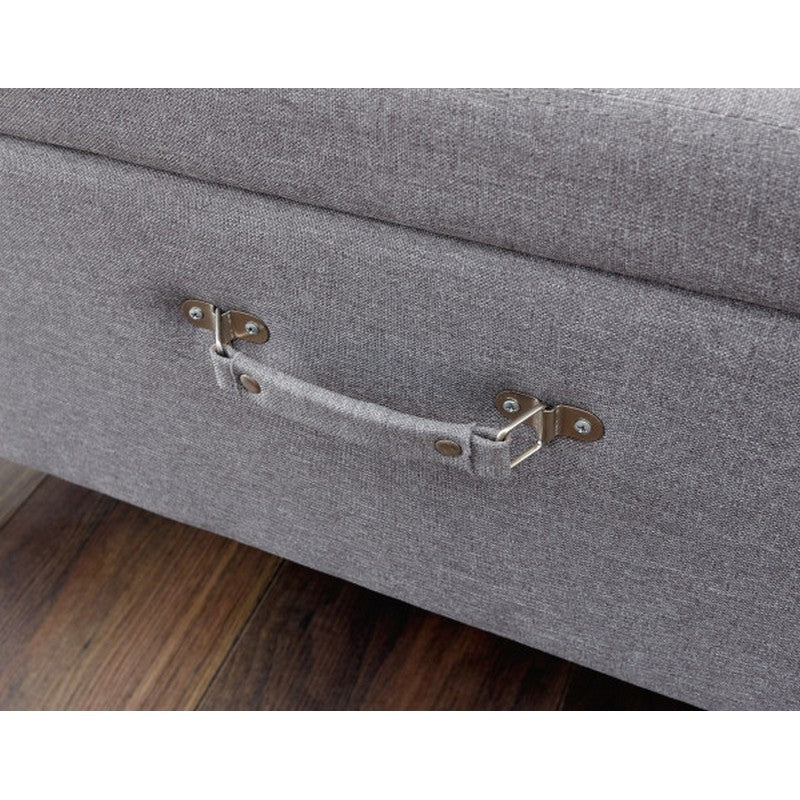 Minstrel Ottoman Fabric Grey 1 Door