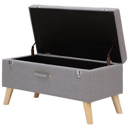 Minstrel Ottoman Fabric Grey 1 Door