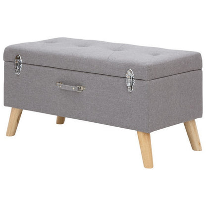 Minstrel Ottoman Fabric Grey 1 Door