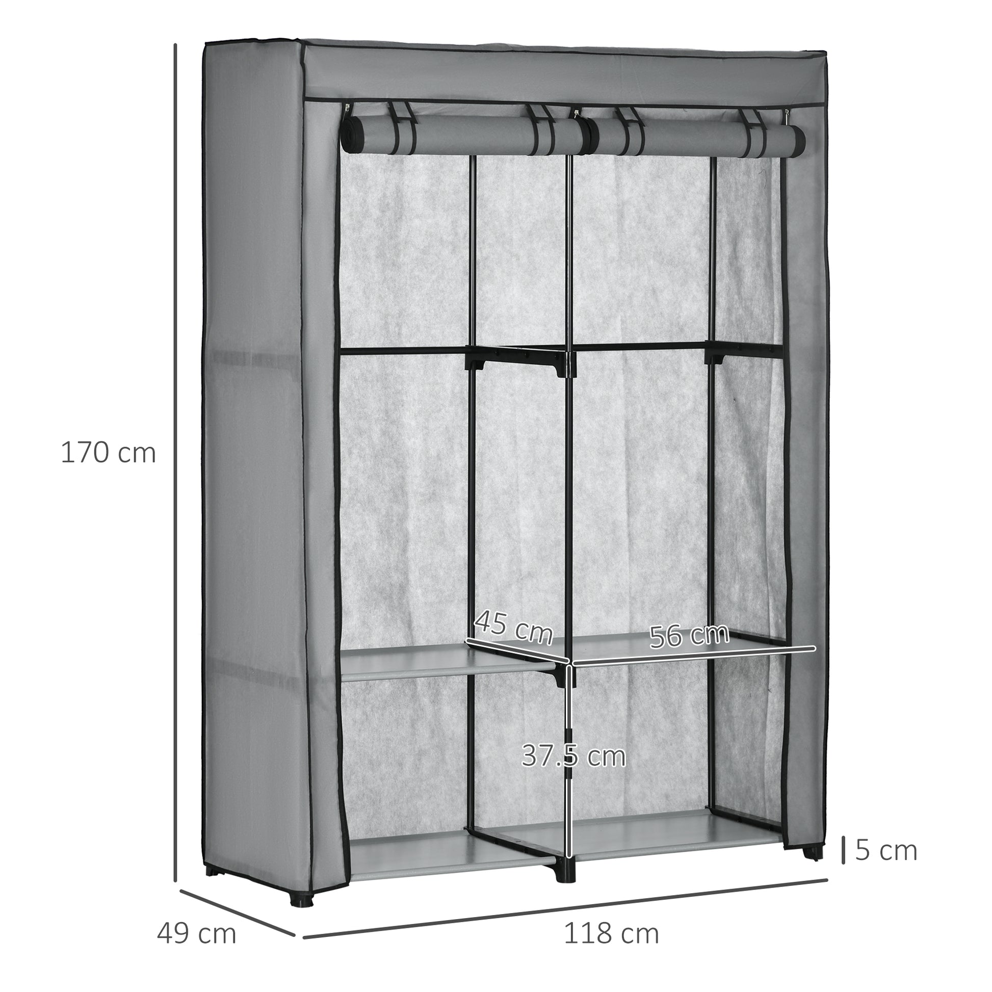 Homcom Fabric Wardrobe