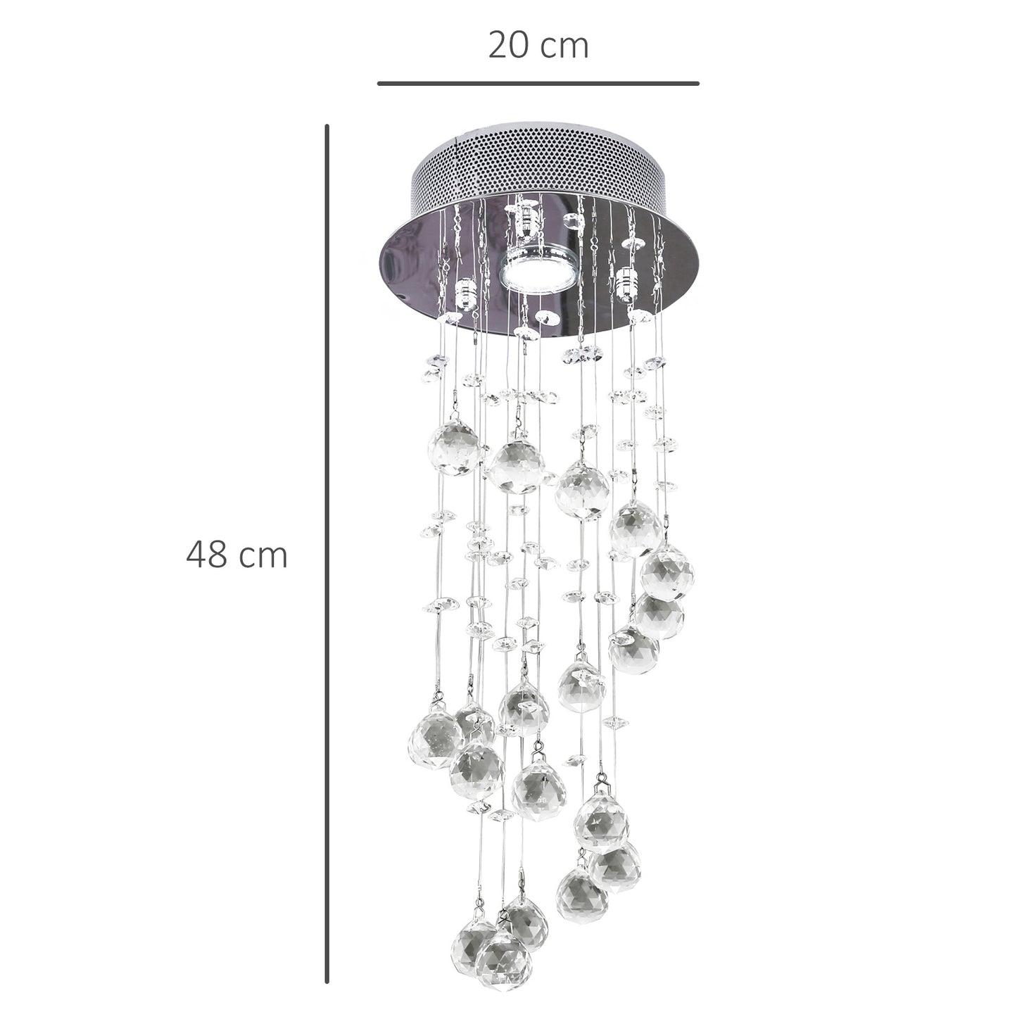 Homcom Crystal Ceiling Chandelier