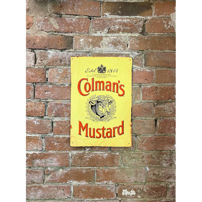 Coleman's Mustard Sign Metal Wall Mounted - 41cm