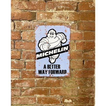 Vintage Michelin Man Sign Metal Wall Mounted - 41cm