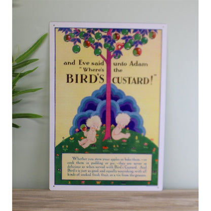 Vintage Bird's Custard Sign Metal Wall Mounted - 40cm