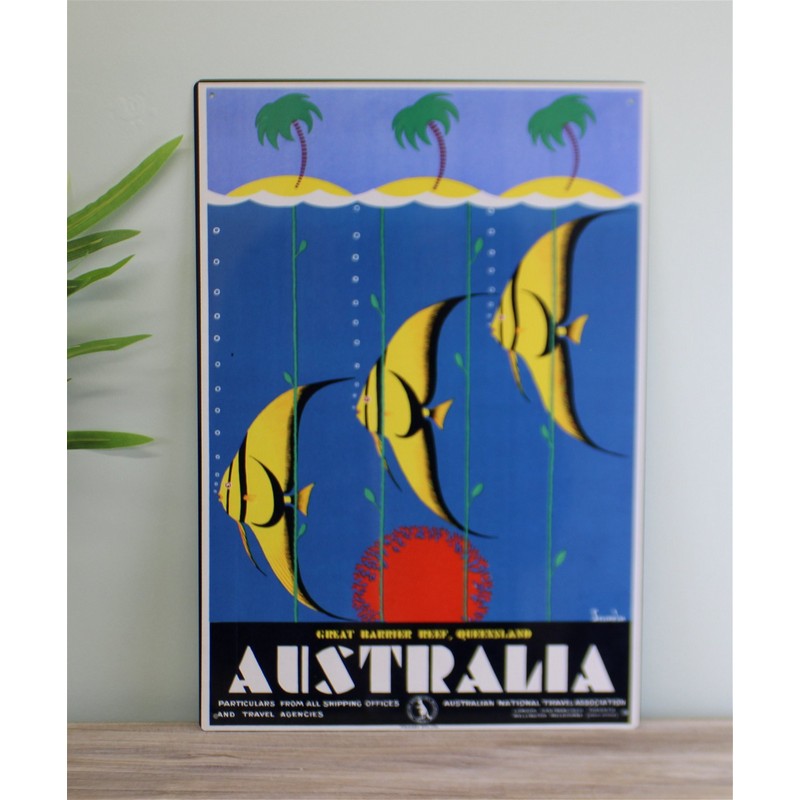 Vintage Australia Sign Metal Wall Mounted - 40cm