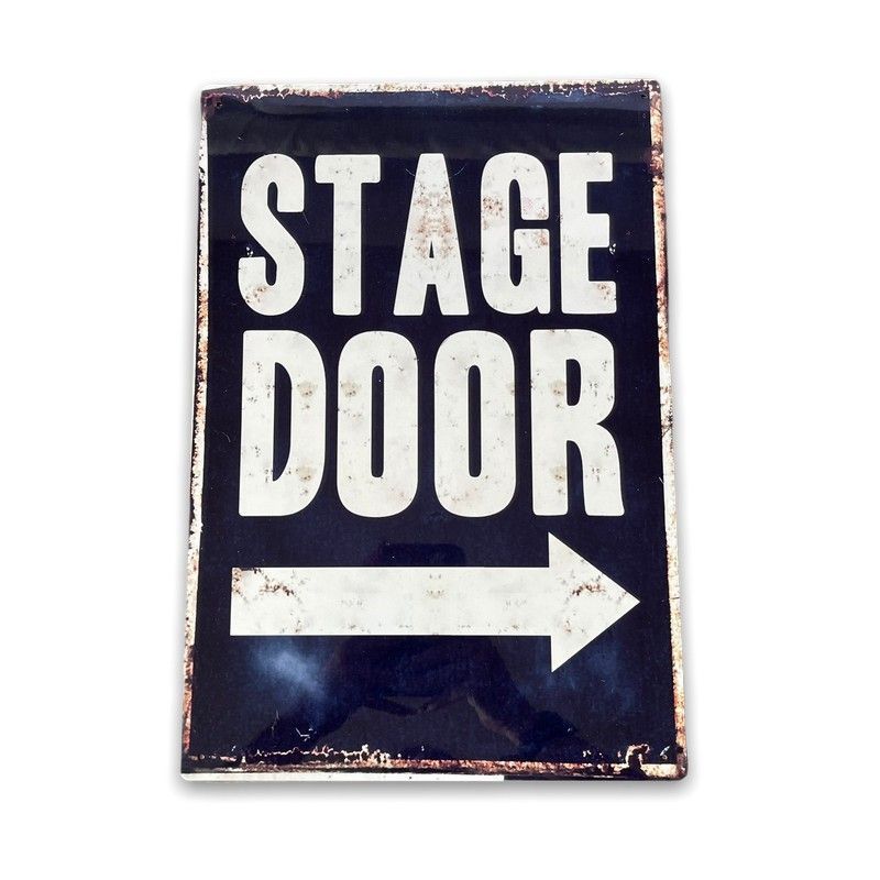 Vintage Stage Door Sign Metal Wall Mounted - 42cm