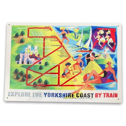 Vintage British Railways Yorkshire Sign Metal Wall Mounted - 42cm