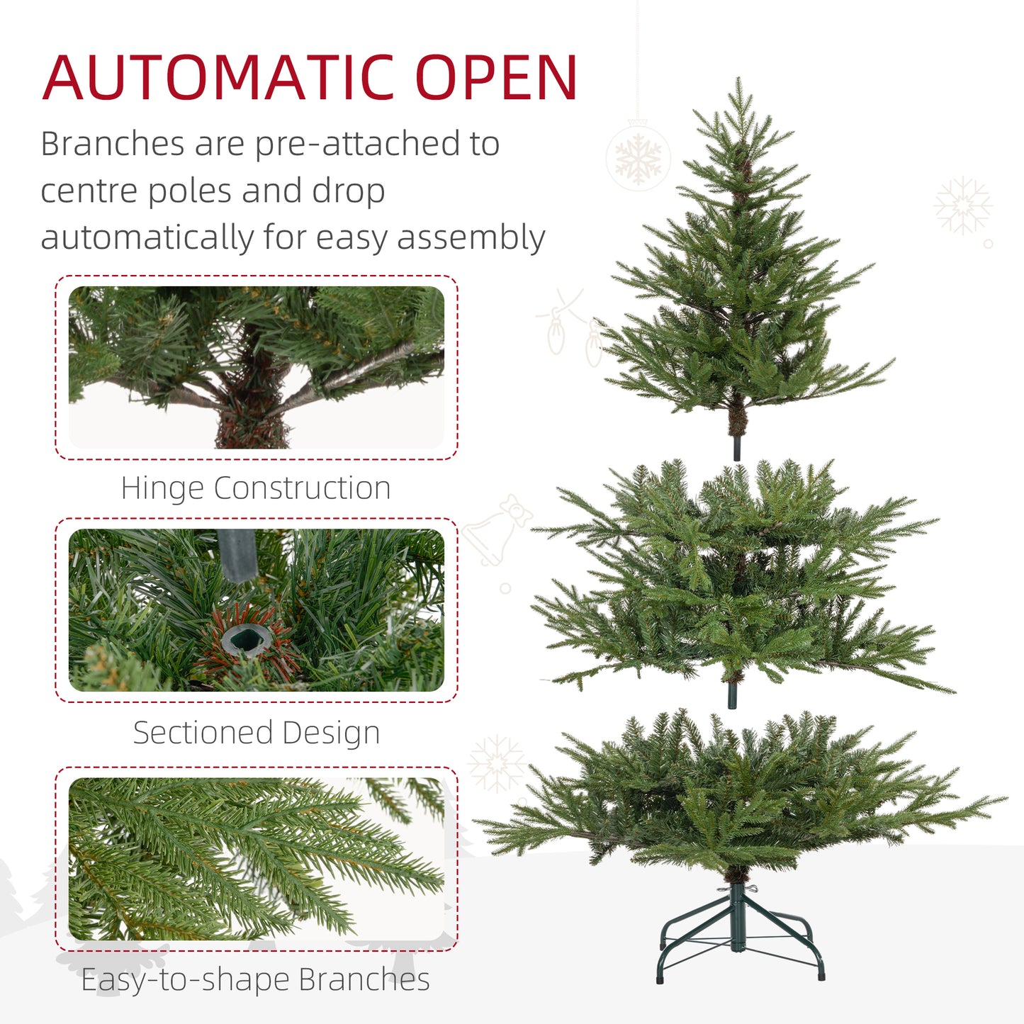 5ft Christmas Tree Artificial -  1724 Tips