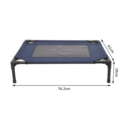 PawHut Portable Pets Elevated Raised Cot Bed-Blue